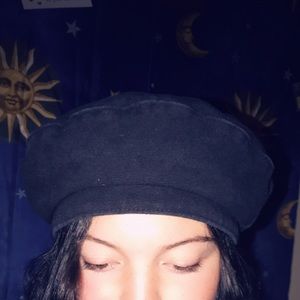 Black French beret